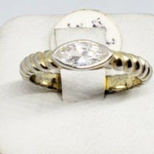 Real .925 Sterling Silver GP CZ Ring